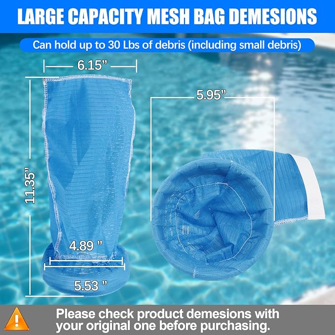 AXW538 Pool Leaf Canister Permanent Bag Upgraded Heavy Duty Mesh Bag Replacement SW-10-538 Compatible with Hayward W530 Series Pool Leaf Canister