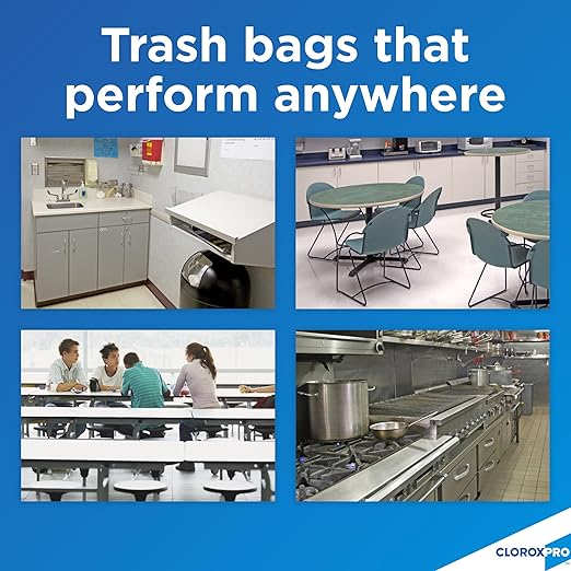 Glad CloroxPro Quick-Tie Tall Kitchen Trash Bags, 13 Gallon, 200 Count, Package May Vary