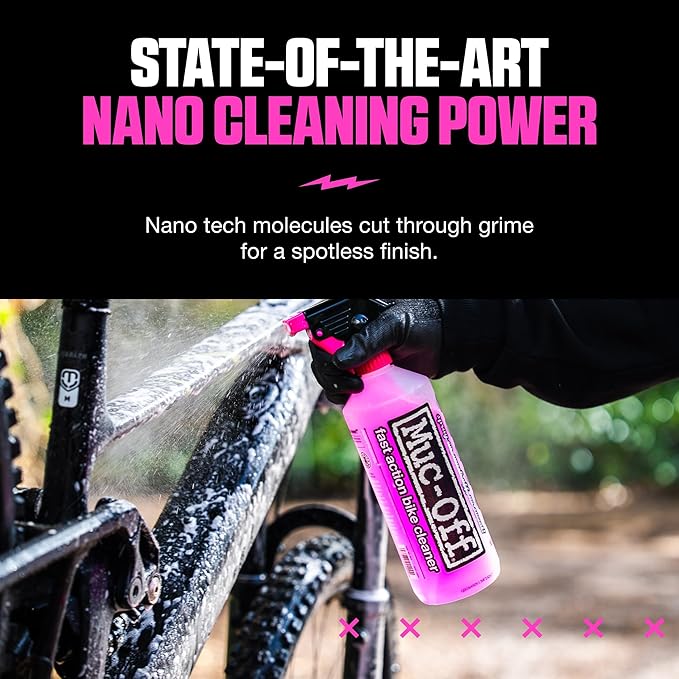 Muc-Off Nano Tech Bike Cleaner 1L | Biodegradable Formula, Safe on Carbon Fibre and All Surfaces | Breaks Down Dirt on a Molecular Level