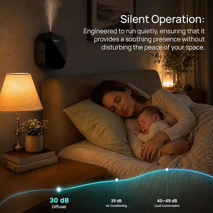 VINEVIDA Wall Mount Diffuser | Cold Air Diffusion Technology | Portable and Easy Installation | Covers up to 500 ft²