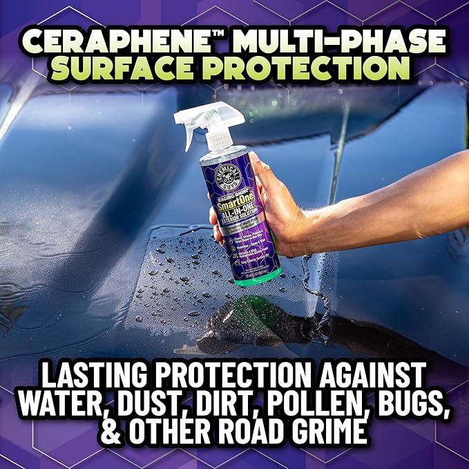 Chemical Guys Raging Rhino Waterless Car Wash And Quick Detailer Spray (20 Fl Oz) With Total Interior Cleaner (16 Fl Oz) & 3 Premium Microfiber Towels - 5 Items