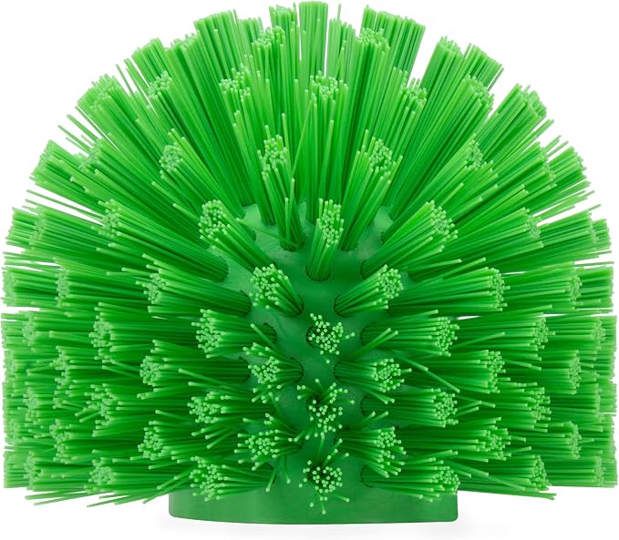 SPARTA Industrial Tank Brush Head Pipe Brush Head, Drain Brush with 3/4" Thread Hole (Handle Not Included) for Commercial Use, Plastic, 5 x 3.9 Inches, Lime (Pack of 2)