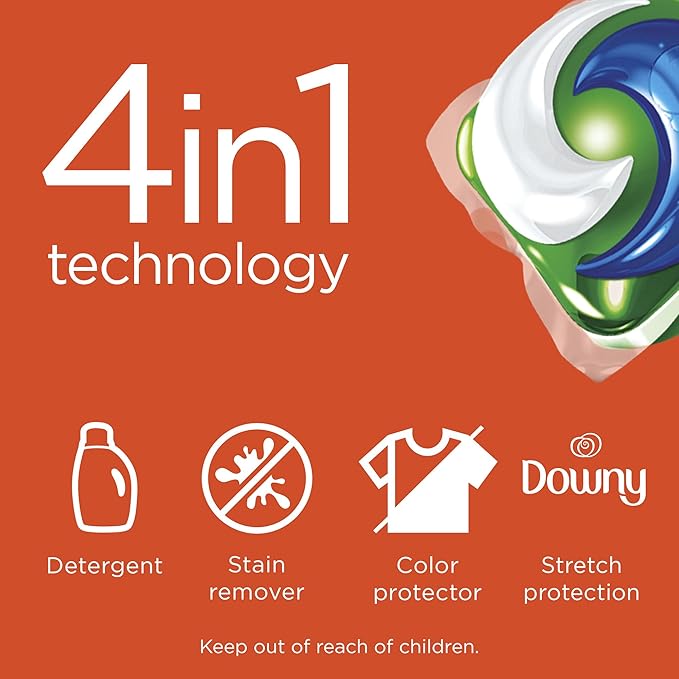 Tide PODS with Downy, Liquid Laundry Detergent Pacs, April Fresh, 12 count