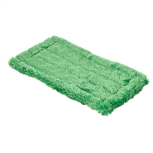 Unger Commercial Microfiber Washing Pad, Case of 5, Streak-Free Window and Surface Cleaning, Reusable, Lint-Free, Ideal for Use with Poles and Extension Handles, PHW20, Green