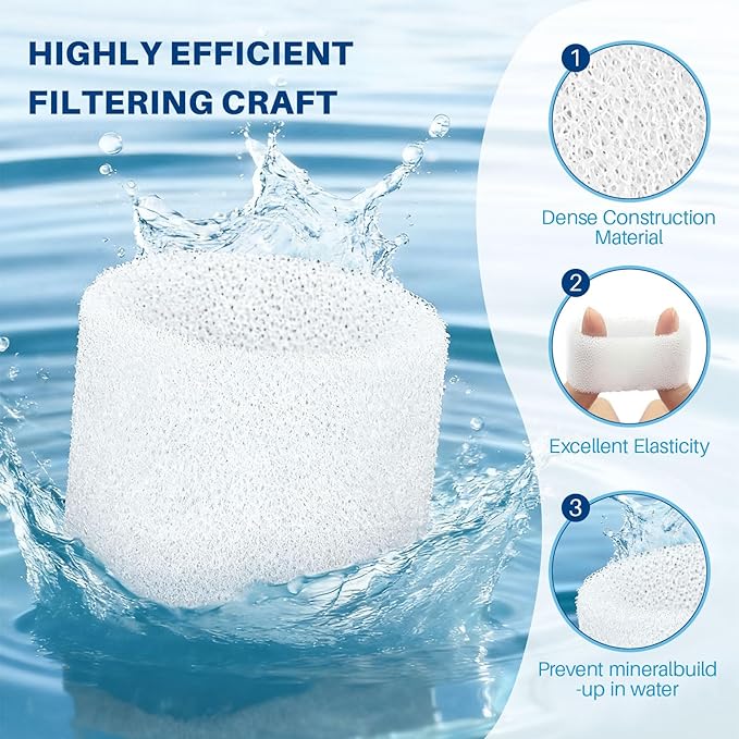 Top Fill Humidifier Filter Replacement for LEVOIT Classic160, Dual150, Dual200S, Classic300(S), LV600S, OasisMist 450S, Superior6000S Series Humidifiers to improve Humidification- 20 Filters + 6 Fishs