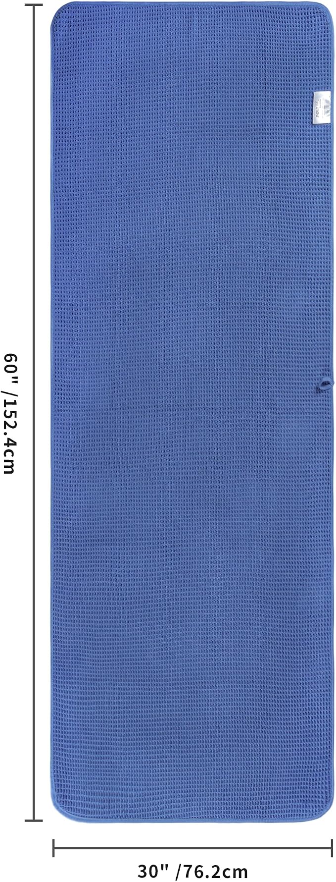 POLYTE 430 GSM Microfiber Oversize Quick Dry Lint Free Bath Towel, 60 x 30 in, 4 Pack (Waffle Weave)