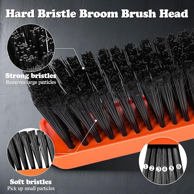 MASTERTOP 24" Yard Broom, Heavy Duty Garden Broom with Stiff Bristles, Outdoor Sweeping Brush,Push Broom for Warehouse Garden Garage Factory Patio Deck Driveways