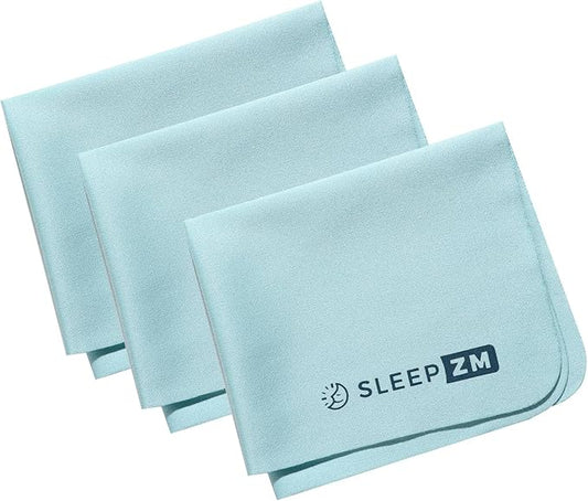 Sleep ZM 3 Pack Special Blue Light Glasses Microfiber Cleaning Cloths - Safe and Effective Cleans Lenses, Screens, Cameras, Eyeglasses, Cell Phone, LCD TV Screens and More (6X7)
