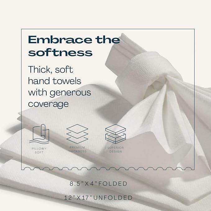 Lintext Disposable Linen-Feel Guest Towels - 12" x 17" Cloth-Like Hand Towels - Soft And Absorbent Paper Napkin For Bathroom, Kitchen, Or Event [Extra-Soft - Pack of 200]