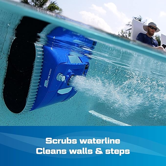 (All-New 2026) POOL BLASTER CX-300 Cordless Robotic Pool Cleaner for Smaller Inground & Above Ground Pools, 2.5 Hr Runtime, Wall Climbing, Smart Navigation, Rechargeable, Lightweight Robot Pool Vacuum