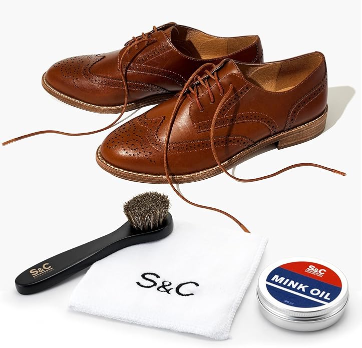 Stone and Clark Complete Shoe Care Set: Leather Boot Conditioner & Sneaker Cleaning Kit