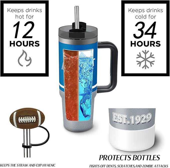 Tumbler 30oz Straight Skinny Portable Handle Car Cups With Anti slip Sleeve Straw Dust Cover, Sports Travel, Stainless Steel Insulated Gifts for Men Women Fans