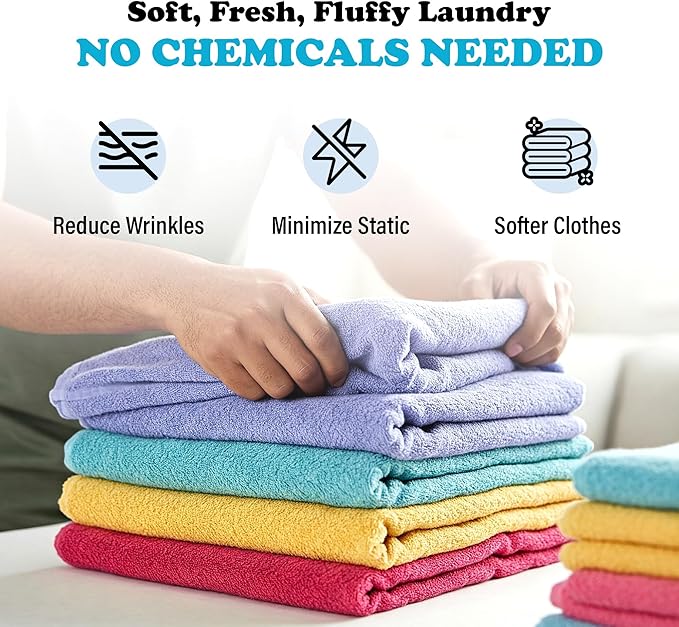 Wool Dryer Balls - Smart Sheep 6-Pack - XL Premium Natural Fabric Softener Award-Winning - Wool Balls Replaces Dryer Sheets - Wool Balls for Dryer - Laundry Balls for Dryer, 6 Count (Pack of 1)