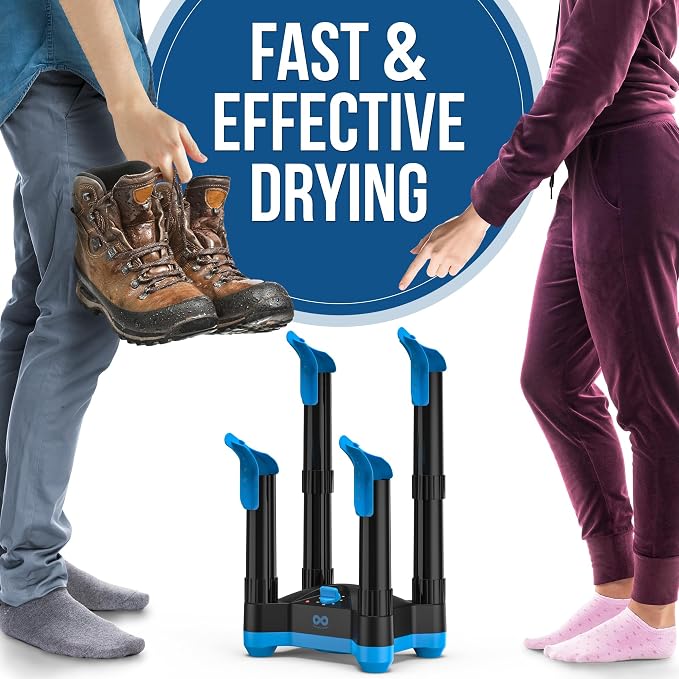Everlasting Comfort Electric Boot Dryer for Work Boots, Silent Portable Shoe Dryer with Timer for Shoes, Boots and Cleats, Quick-Dry Glove Dryer Boot Warmer for Gloves, Helmets and Sneakers(2 Pair)