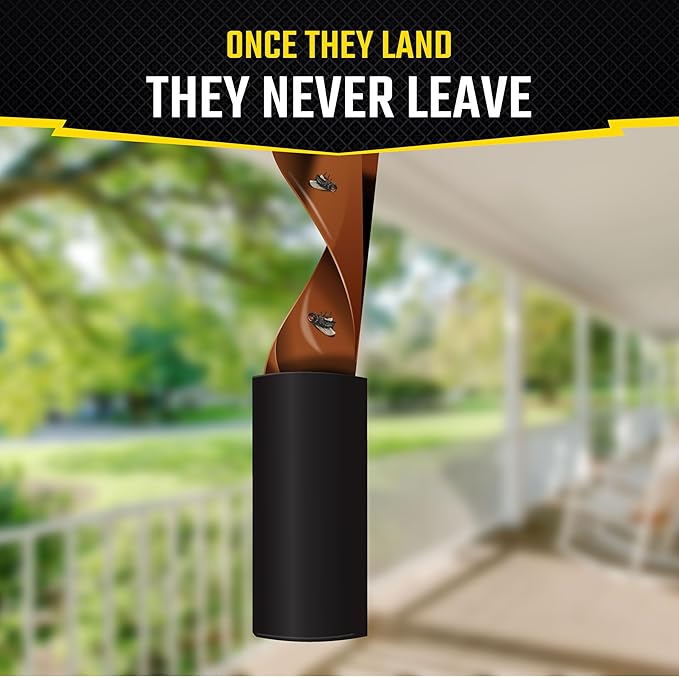 Black Flag Fly Paper, Insect Trap, Catches All Flying Insects 4 Traps