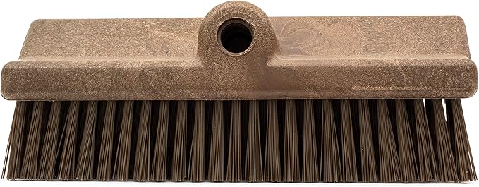 SPARTA 40423EC01 Plastic Floor Scrub Brush, Wall Brush, Equipment Brush With Nonabsorbent Bristles For Industrial Kitchens, Hospitals, Commercial Cleaning, 10 Inches, Brown