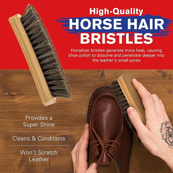 Stone and Clark Leather Shoe Shine Kit - 13 PCS Shoe Polish Kit for Complete Leather Boot Care, Compact & Travel Friendly