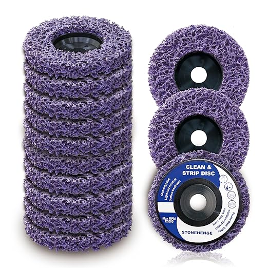 10 PCS - Paint Stripping Wheel Disc Abrasive, Remove Paint Coating Rust Welds Oxidation - Efficient Strip Disc for Metal Surface Preparation & Angle Grinding - (4" x 5/8")
