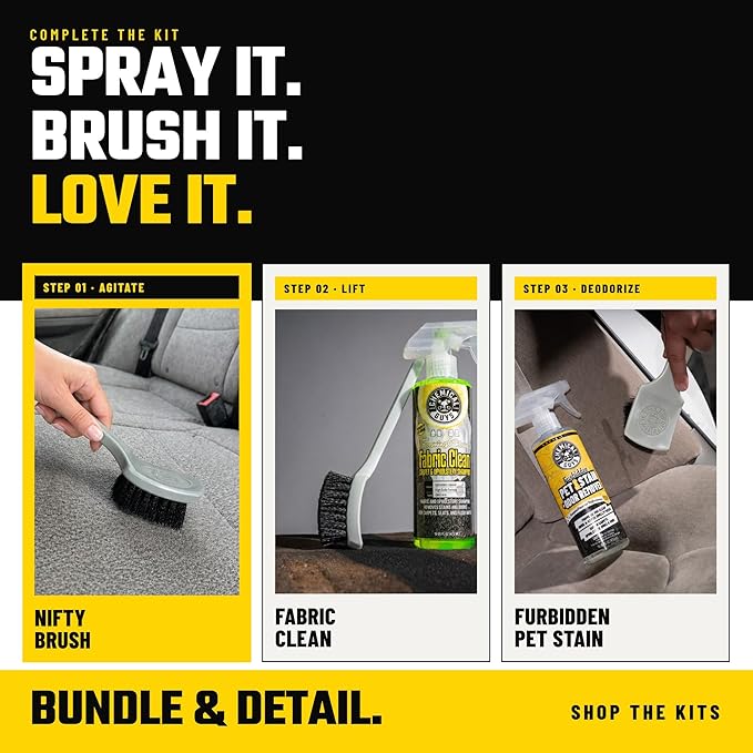 Chemical Guys, The Nifty Interior Detailing Brush 2 Pack, Soft Bristle Cleaning Tool for Car Vents, Dashboards, Steering Wheels, Door Panels, Cup Holders, Auto Interior Detail Brush Set