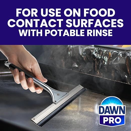 Dawn PRO Hi-Temp Grill and Griddle Cleaner, Commercial Grade, Bulk Liquid Bottles + 1 Spray Nozzle, 32 oz (Case of 6)