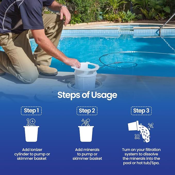 XL Aqua Mineral Purifier & Catalyst™ - Water Clarifier for Pools and Hot Tubs with Mineral Pack Only - Unit for 7.5K-20K GAL.