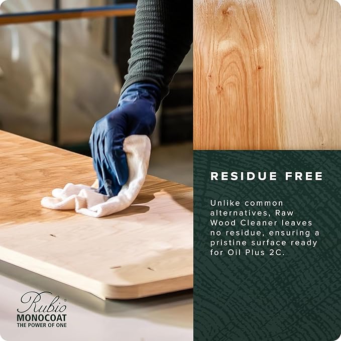 Rubio Monocoat Raw Wood Cleaner Sample, 100 ft² | Preparatory Cleaning for Wood Surfaces | Removes Dust After Sanding & Vacuuming | Use Before Oil Plus 2C | Ideal for Touch Ups | 100 Milliliters