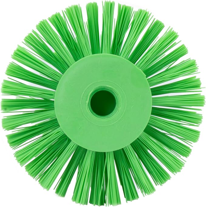 SPARTA Industrial Tank Brush Head Pipe Brush Head, Drain Brush with 3/4" Thread Hole (Handle Not Included) for Commercial Use, Plastic, 5 x 3.9 Inches, Lime