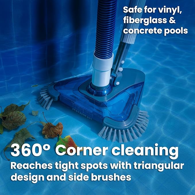 XtremepowerUS 17" Wide Pool Net, Professional Swimming Pool Leaf Skimmer Nets for Cleaning Double-Layer Deep Big Bag Net Easy Scoop Edge, Debris Pickup (Pole Not Included)