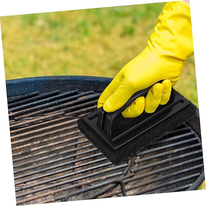4Pcs Barbecue Rack Scrubbers Durable Cleaning Brushes for Effortless Grilling Oil and Grease Removal Versatile Kitchen Sponge for Dishes Pots and Home Surfaces