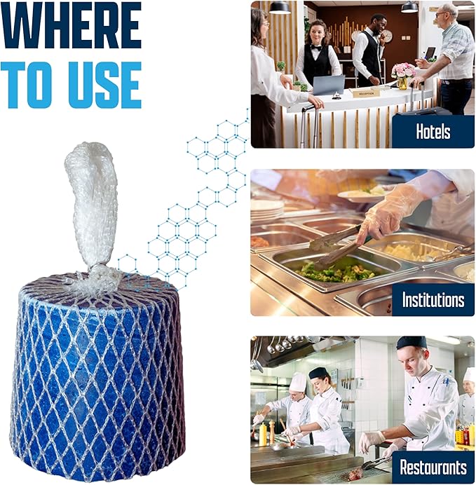Eco Strong Commercial Grease Trap Treatment | Interceptor Grease Cleaner | Drop In Microbial Block Continually Digests Fats & Eliminate Odors (2 lbs)