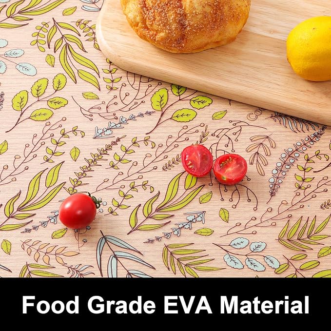 Cooyes Shelf Liner, Non-Adhesive Waterproof Drawer Liner, Durable Easy-to-Cut EVA Shelf Paper for Kitchen Cabinets, Refrigerator, Cupboard, and Dresser （11.8" W x 118" L）