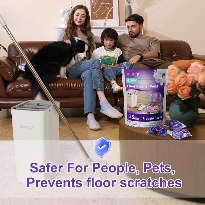 JOYMOOP Floor Cleaner for Mopping, 45 PCS Mopping Solution, Hardwood Floor Cleaner, Works Perfectly with Mop Bucket