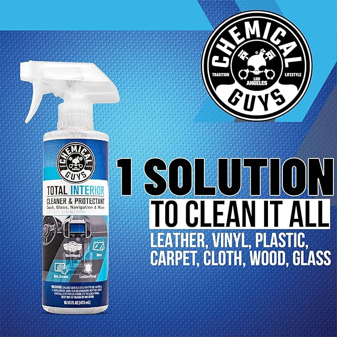 Chemical Guys CWS20316K9 Foaming Citrus Fabric Clean Carpet & Upholstery Carpet Cleaning & Interior Cleaning Kit (9 Piece Kit with Total Interior SPI22016 & Lightning Fast Stain Extractor SPI_191_16)