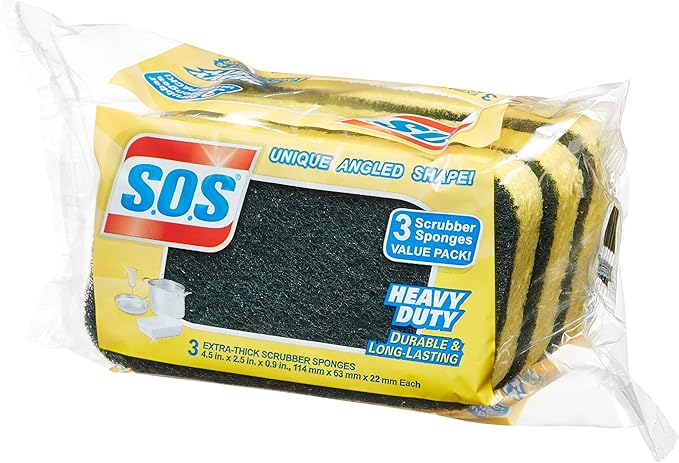 S.O.S Heavy Duty Scrubber Sponge, 3 Count