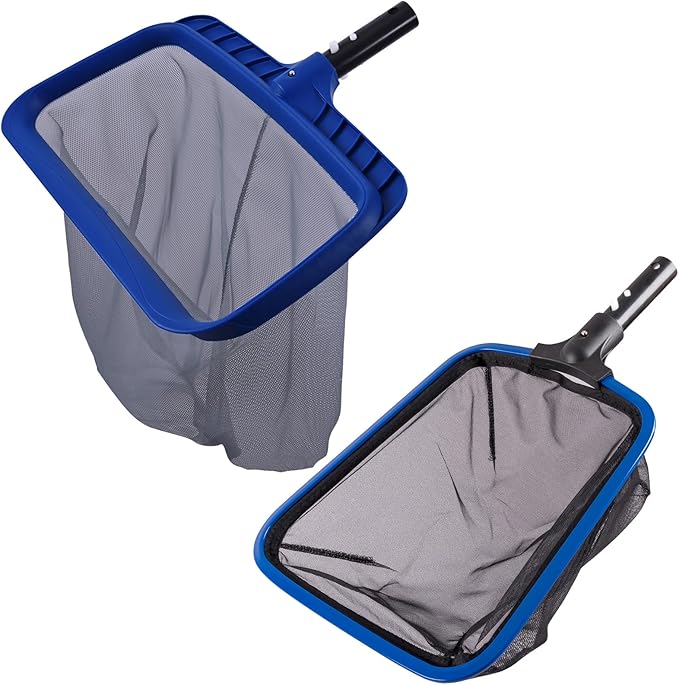 POOLAZA Larger Capacity Pool Net Skimmer with Durable Deep Net & Durable Fine Mesh Pool Net Skimmer