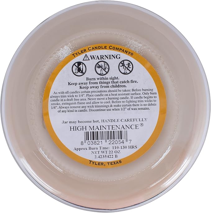 Tyler Candle, 22 Ounce, High Maintenance Long Burning Scented Candle