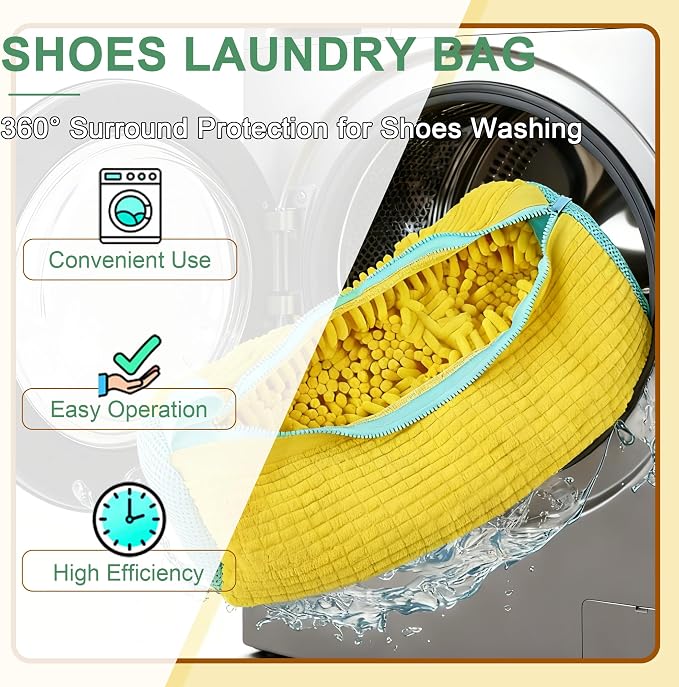 Shoe Washing Machine Bag Laundry Shoe Bags for Washer & Dryer Reusable Shoe Cleaning Bag for Sneaker Tennis Shoes