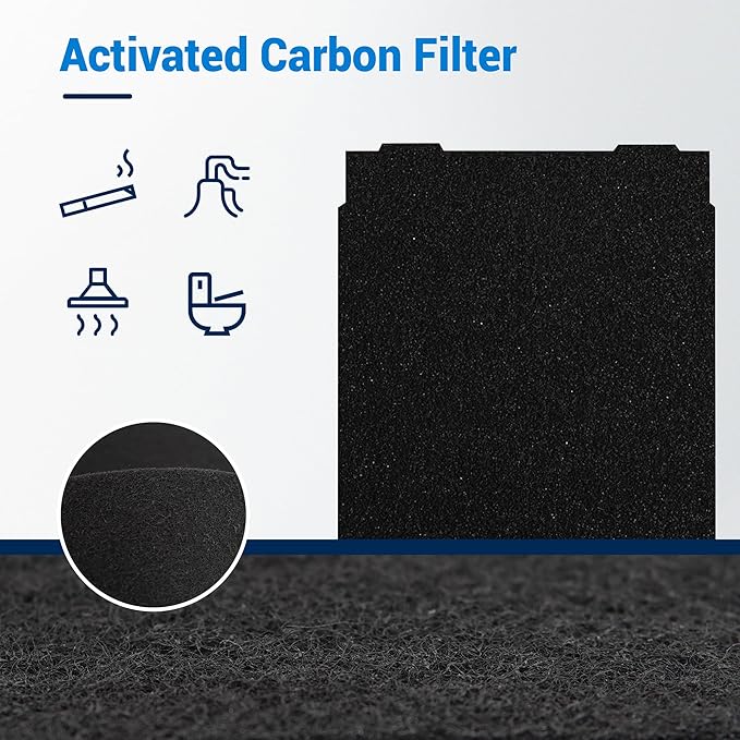 510 & 450 Replacement Filter for Whirlpool Whispure Air Purifier 1183054K 8171434K AP510 AP51030K AP450 AP45030K WP500 WP1000, with 2 True HEPA Filter + 8 Carbon Pre-Filters
