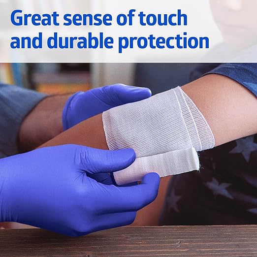 Medline FitGuard Touch Nitrile Exam Gloves, 1000 Count, Medium, Powder Free, Disposable, Not Made with Natural Rubber Latex, Excellent Sense of Touch for Medical Tasks, Durable for Household Chores