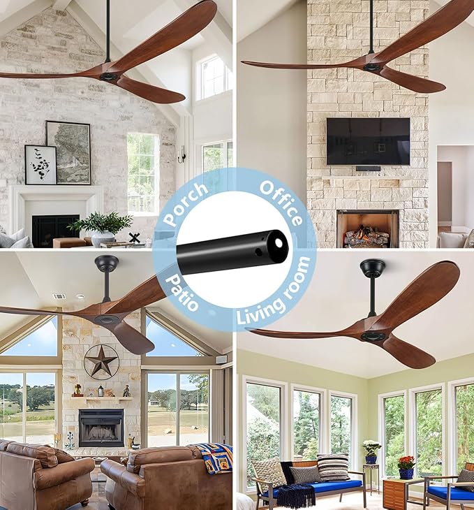 24 INCH Ceiling Fan Downrod With Extended Wires,1 inch Outside Diameter, Extension Rod Only Ceiling Fans Compatible, Not Threaded(Black)