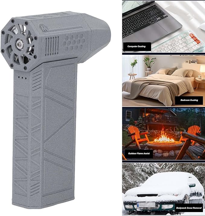 Cordless Dust Blower Portable Air Blower 130000RPM 3 Gears Adjustable Multifunctional Cordless Dry Blower