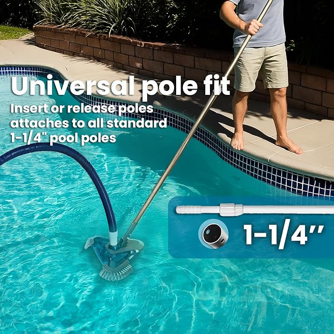 XtremepowerUS 17" Wide Pool Net, Professional Swimming Pool Leaf Skimmer Nets for Cleaning Double-Layer Deep Big Bag Net Easy Scoop Edge, Debris Pickup (Pole Not Included)