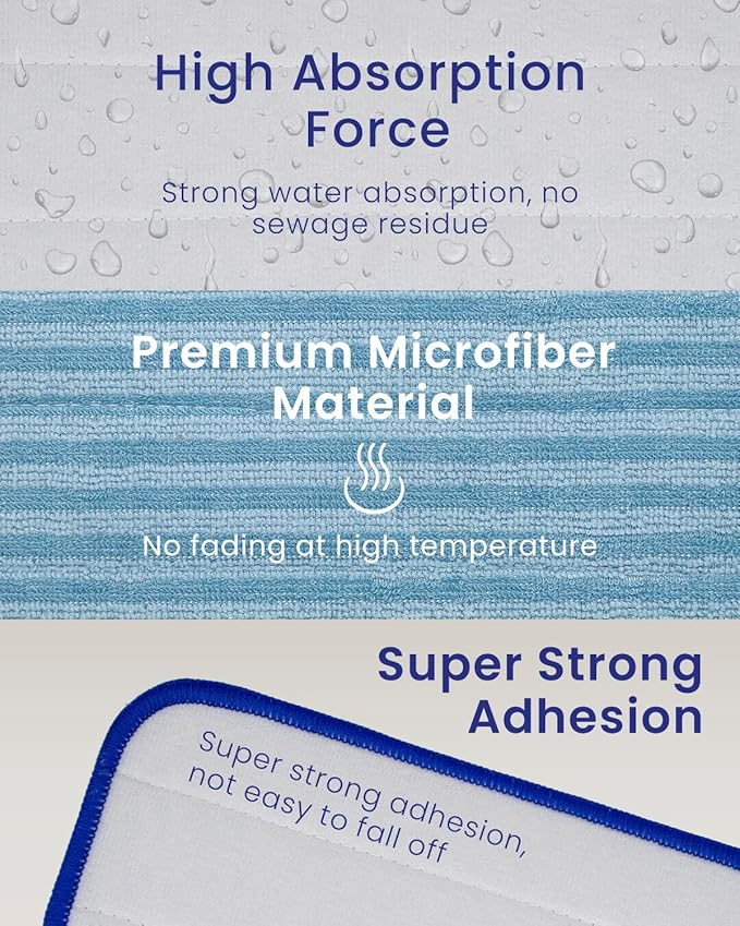 Small Triangle Bonnets + Steam Cleaner Pads + Large Rectangle Bonnets Compatible with Dupray Steam Cleaner