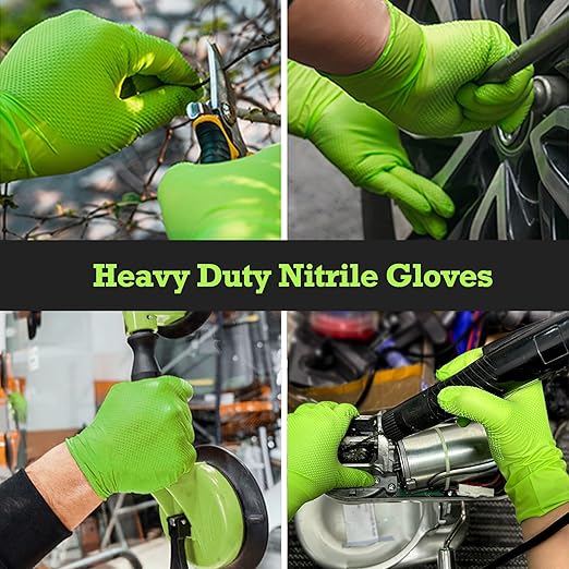 TitanFlex Disposable Nitrile Gloves, Medium, Box of 100, Heavy Duty Nitrile Gloves Disposable Latex Free, Powder Free, Medical Gloves, Cooking Gloves, Mechanic Gloves, Cleaning Gloves