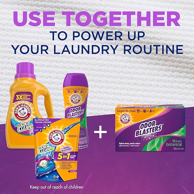 Arm & Hammer Odor Blaster Sheets Fresh Burst 80ct (Pack of 6)