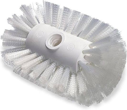SPARTA Spectrum 7.5" Tank and Kettle Brush Head with Flared Nylon Bristles, 5.5" Diameter, 3/4-5 ACME Compatible, Commercial Cleaning Head Only, 7.5 Inches, White