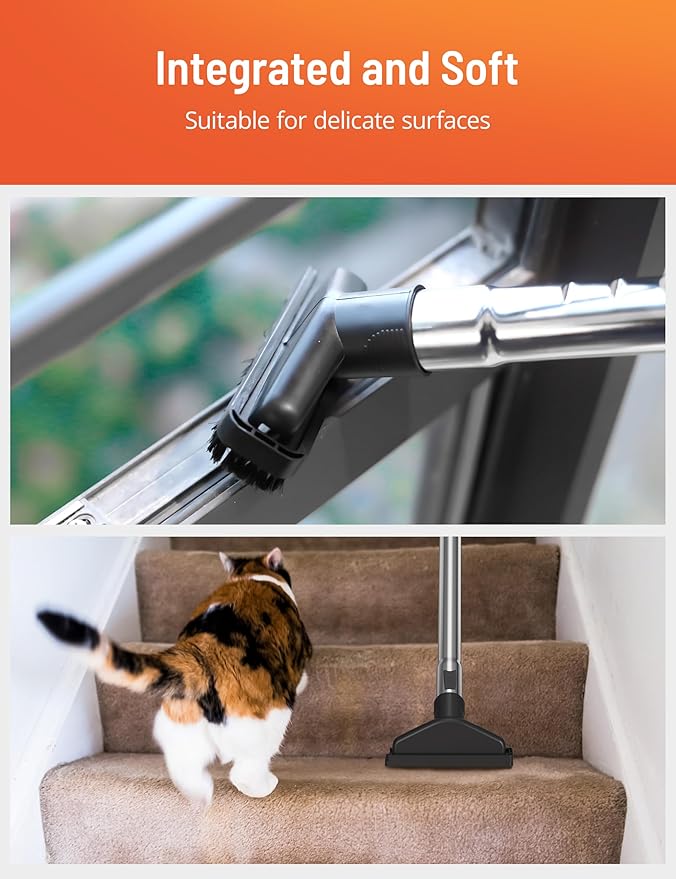 Bagged Canister Vacuum Cleaner, Canister Vacuum Cleaners for Home, Automatic Cord Rewind, Portable Corded Vacuum Cleaner with 3 Replacement Bags for Hard Floors, Pet Hair, Carpet and Upholstery