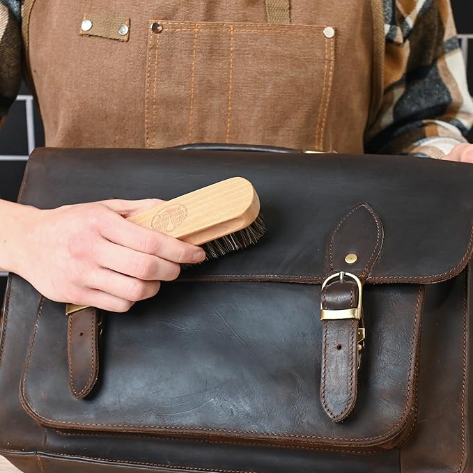 Rhino Wax - Complete Leather Cleaning and Conditioning Kit (Oil + Conditioner + Cleaner + Waterproofing Wax + Brushes + Cloths) - Cleans, Revitalizes and Protects Leathers - Proudly Made in the USA