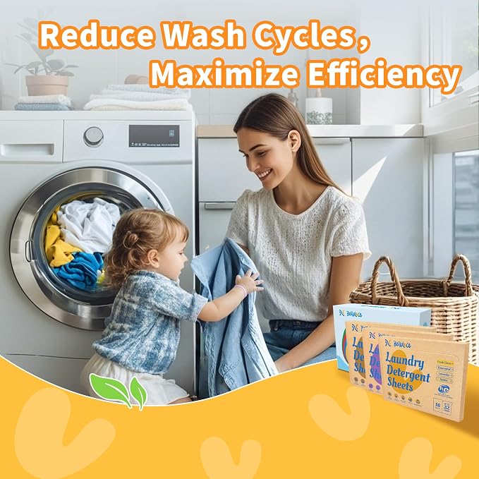 BellaLuce Laundry Detergent Sheets with 30 Color Catchers, 96 Loads Linen Lavender Sandalwood, Eco Friendly, Plastic-Free, Hypoallergenic, Prevent Color Bleeding, Laundry Care Essentials
