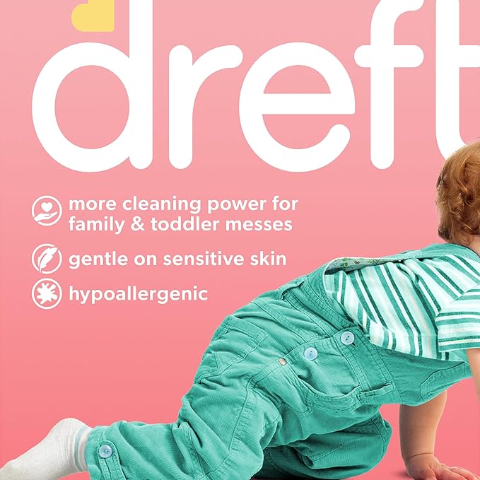 Bundle of Dreft Stage 2: Active Baby Liquid Laundry Detergent 114 Loads 165 fl oz + Blissfuls In-Wash Scent Booster Beads, Baby Fresh Scent, 24 oz